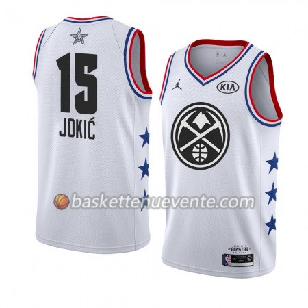 Maillot Basket Denver Nuggets Nikola Jokic 15 2019 All-Star Jordan Brand Blanc Swingman - Homme
